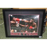 Mike Tyson Signed Lithographic photograph signed. 56 x 46cm total size