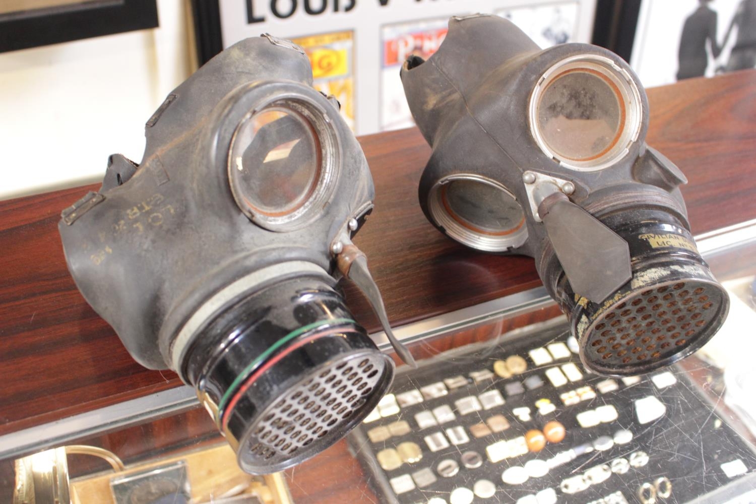 Two WWII Gas Masks