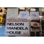 Only Fools & Horses, Signed Jason Lyndhurst Merryfield, Screen used Beer Mat & Replica Street Sign