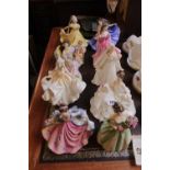 Collection of 10 Royal Doulton Figurines inc. Happy Birthday, My Love etc