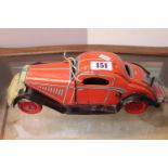 Antique Tin Plate model of a Car with Key