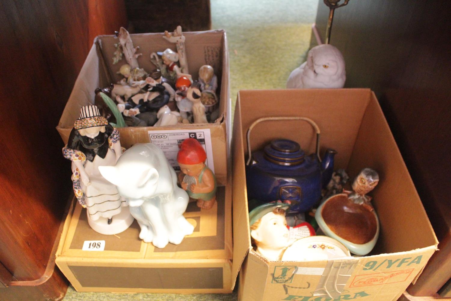Collection of assorted ceramics and bygones inc. Studio Pottery, Owl Lamp Base etc