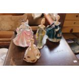 Collection of 4 Royal Doulton figurines inc. Janine, Lorna etc