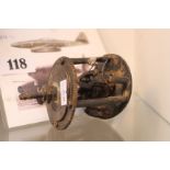 Cockpit gauge remains from German Messerschmitt me 262 with related paperwork