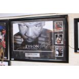 Tyson The Legend 'Iron Mike Tyson' signed Photographic collage framed and mounted. 85 x 63cm with