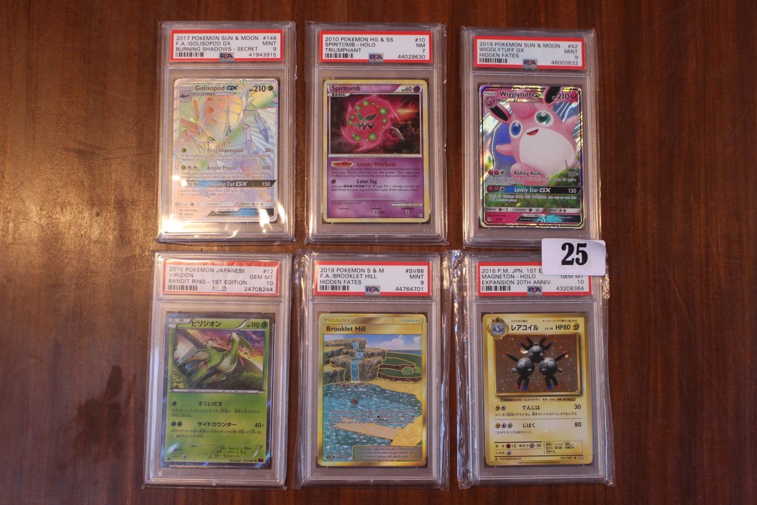 PSA Graded 2019 Pokemon S&M card, Brooklet Hill, 2019 Pokemon Sun & Moon card, Wigglytuff GX, 2015 - Bild 2 aus 2