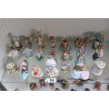 Large collection of Beswick Beatrix Potter figurines and Brambly Hedge (22)