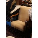 1930s Elbow chair with upholstered seat and back