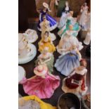 Collection of 10 Royal Doulton Figurines inc. Emily, Jennifer etc