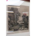 After John Constable framed print 'In the Cornfields'