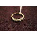 Ladies 14ct Gold CZ set dress ring Size P. 2g total weight