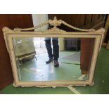 A gilt framed mirror with cresting