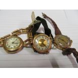 Three gold watches