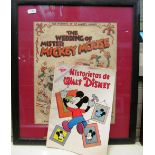 A Mickey Mouse poster 'The Wedding of Mr. Mickey Mouse' published Keith Prowse Ltd. and a French