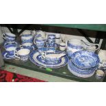 Various assorted Willow pattern china and other blue and white china