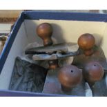 Two boxes of lead soldiers Austrian German Infantry, Austrian Hussars and some toy soldier moulds