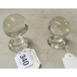 Two Victorian optical glass toys