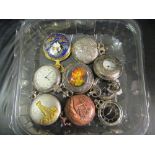 Nine various pocketwatches