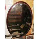 An oval mirror