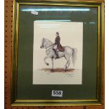 A limited edition signed print Lipizzaner horse and rider