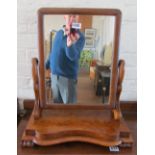 A mahogany swing mirror