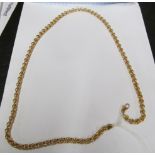 A gold coloured necklace marked 375 40.2g