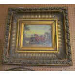 A gilt frame horse picture