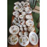 Various Evesham pattern china (a lot with gilt rub)