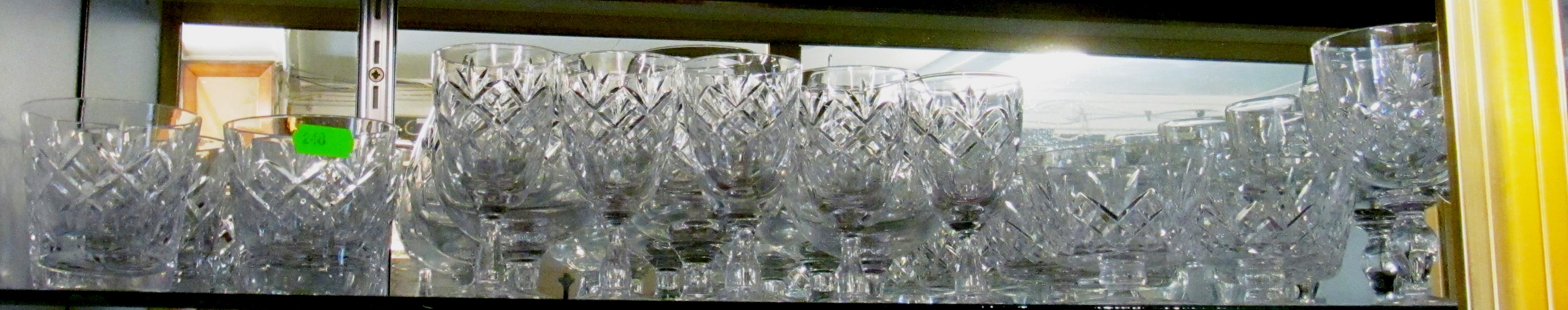 Six Royal Doulton crystal tumblers, six cut glass wine glasses and other drinking glasses - Image 2 of 2