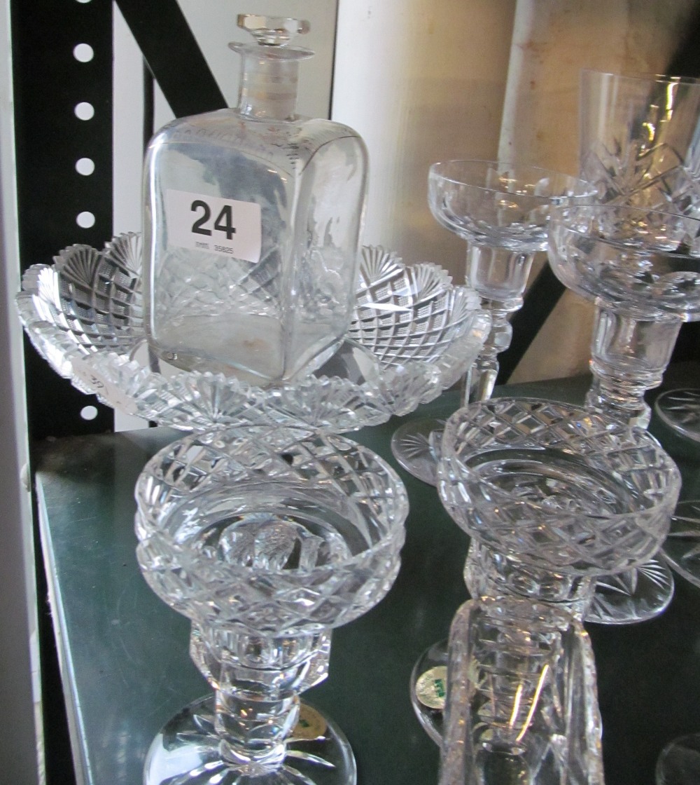 Four small glasses, four small flutes and other glass - Image 2 of 2