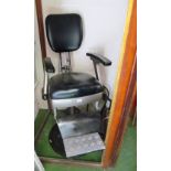 A vintage barber's chair
