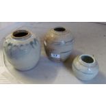 Three Chinese ginger jars