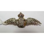 An RAF brooch diamond wings