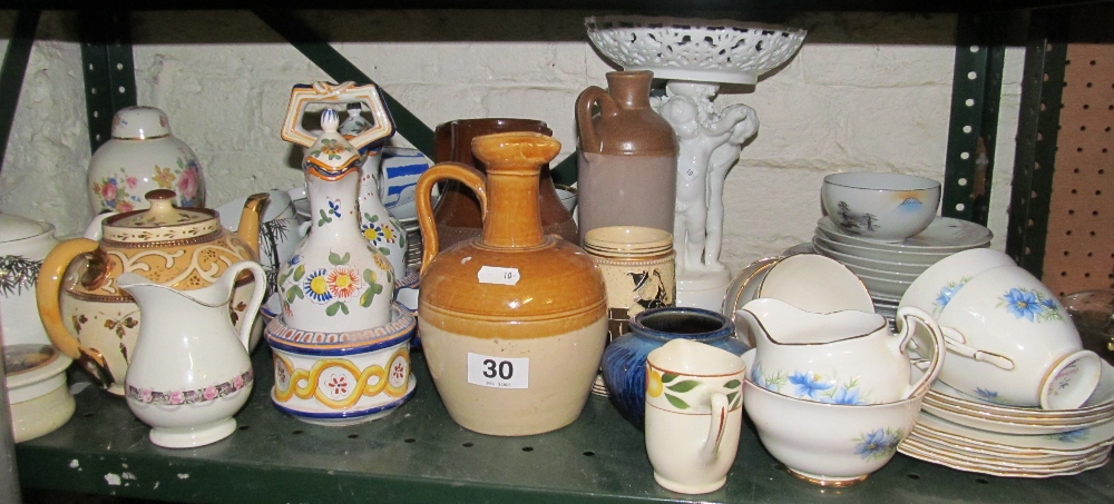 Various teapots and other china