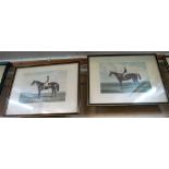 A set of five prints jockeys, after various artists in black and white
