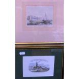 Four hand coloured prints; Entrance to Aquarium, Brighton (Kemptown), Marine Parade and Beach, Chain