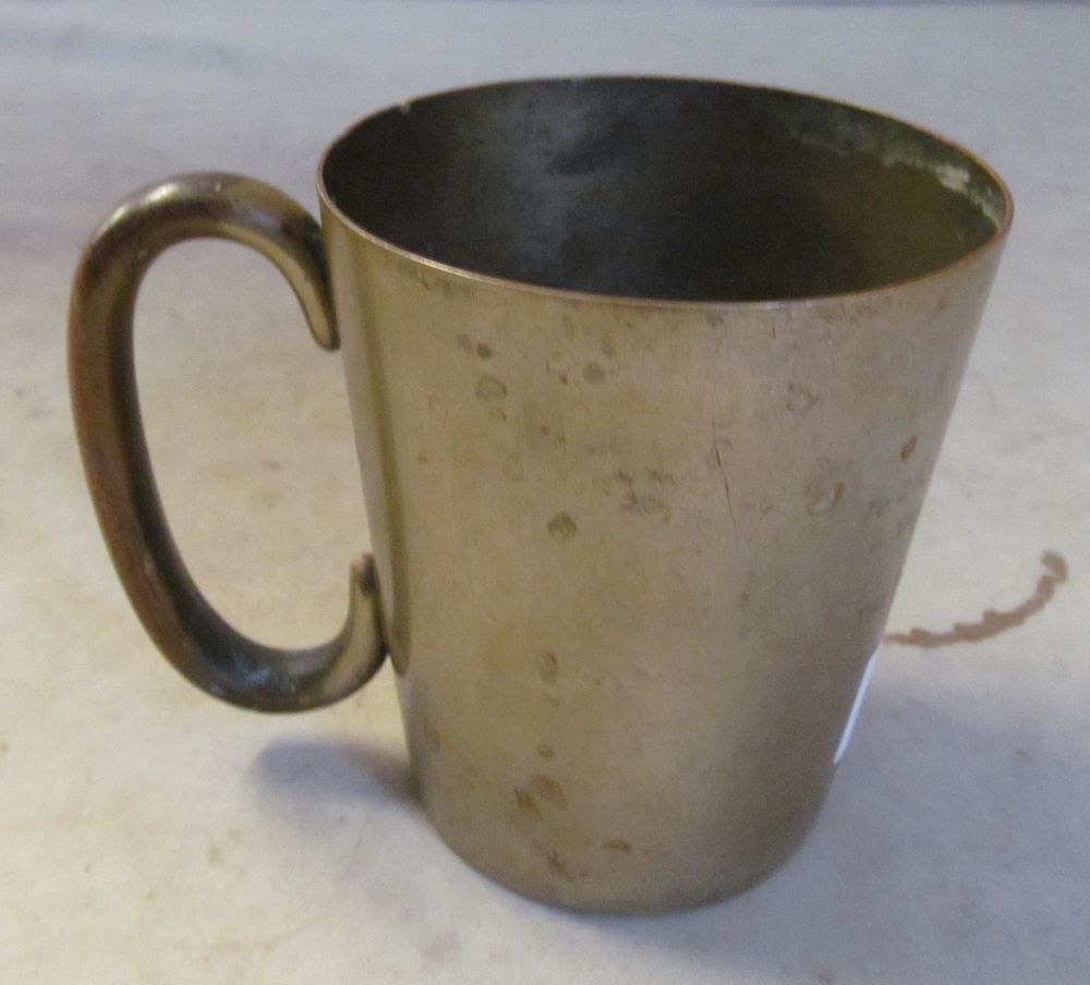 A plated tankard with inscription to 2/Lt. G. Waddington (Waddie) from The Redland Scroungers 1939 - Image 2 of 3