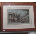 A hand coloured print Brighton Town Hall, after E. Fox