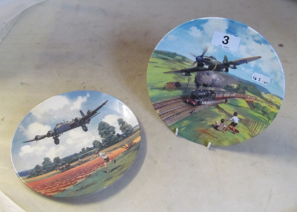 A Royal Doulton limited edition plate 'Tempest Racing Home' and another 'Stirling Home Run'