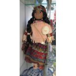 A Duck House Native Indian girl doll