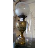 A brass lamp