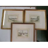 Jax - three small late Victorian watercolours London views