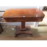 A 19th Century rosewood card table