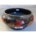 A Moorcroft bowl (cracked and damaged)