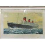 A Queen Mary print Cunard Line