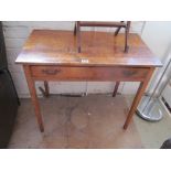 A 19th Century elm side table with drawer