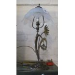 An Art Nouveau style table lamp