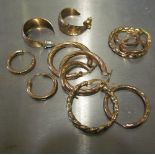 Some gold earrings 8.6 gms