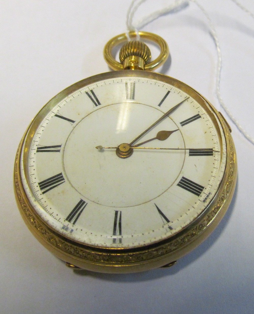 An 18ct gold pocketwatch Chester 1897,initialled IJTN for Isaac Jabez Theo Newsome