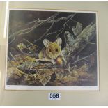Shirley Deaville - signed Artist's Proof 'Beneath the Hedgerow Deer-Mouse'